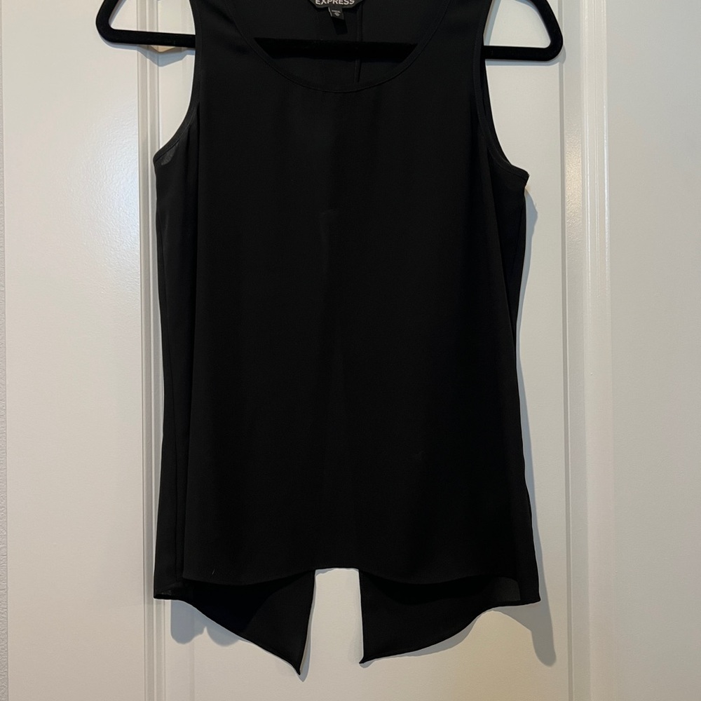 Express Women's Classic Black Split Back Tank Top - image 3